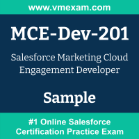 MCE-Dev-201 Braindumps, MCE-Dev-201 Exam Dumps, MCE-Dev-201 Examcollection, MCE-Dev-201 Questions PDF, MCE-Dev-201 Sample Questions, Marketing Cloud Engagement Developer Dumps, Marketing Cloud Engagement Developer Official Cert Guide PDF, Marketing Cloud Engagement Developer VCE, Salesforce Marketing Cloud Engagement Developer PDF