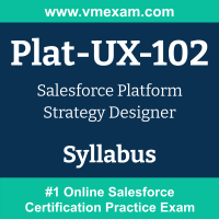 Plat-UX-102 Dumps Questions, Plat-UX-102 PDF, Platform Strategy Designer Exam Questions PDF, Salesforce Plat-UX-102 Dumps Free, Platform Strategy Designer Official Cert Guide PDF, Salesforce Platform Strategy Designer Dumps, Salesforce Platform Strategy Designer PDF