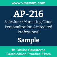AP-216 Braindumps, AP-216 Exam Dumps, AP-216 Examcollection, AP-216 Questions PDF, AP-216 Sample Questions, Marketing Cloud Personalization Dumps, Marketing Cloud Personalization Official Cert Guide PDF, Marketing Cloud Personalization VCE, Salesforce Marketing Cloud Personalization PDF